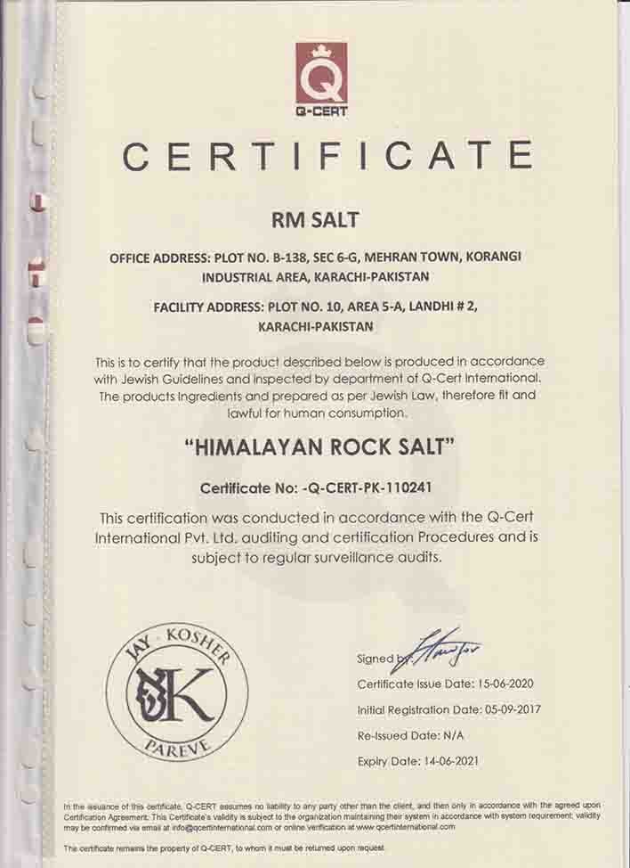 Kosher Certificate